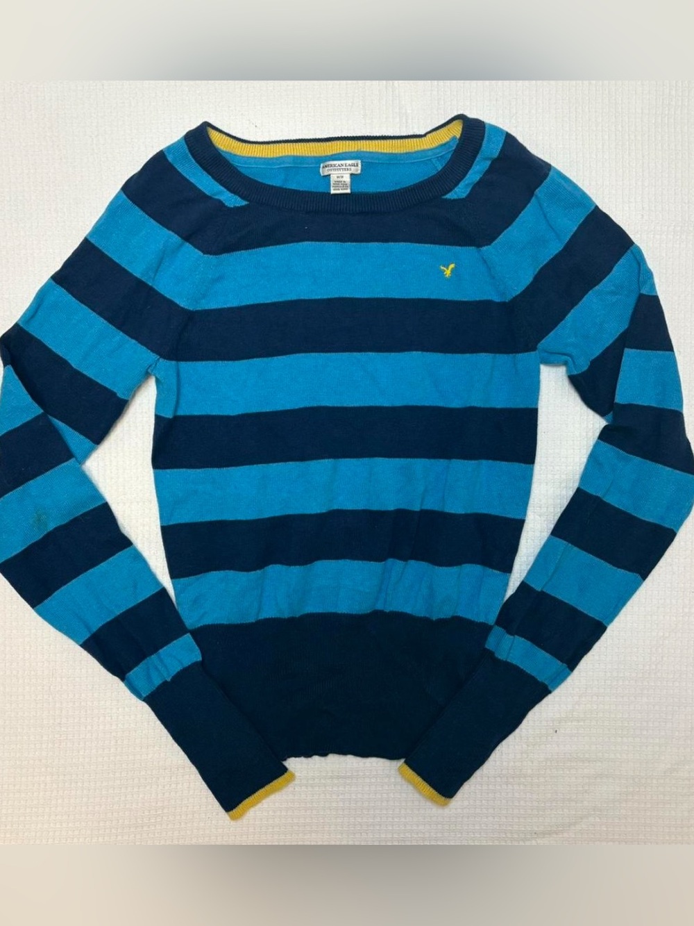 Vintage American eagle blue and navy striped sweater
